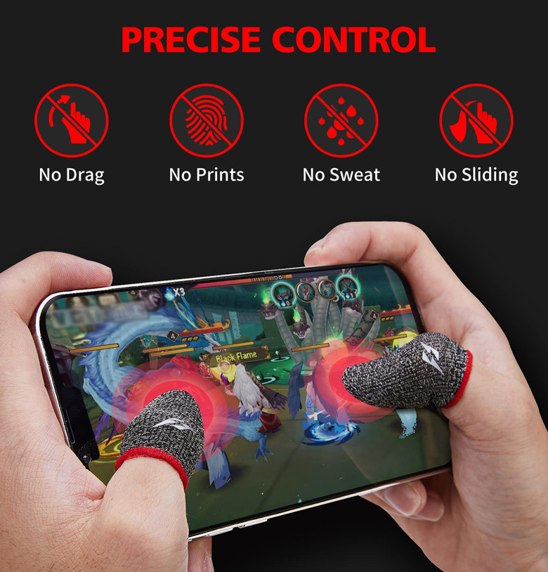 Finger Sleeves For Gaming Mobile Game Contact Screen Finger Cot Smooth Finger Sleeve For Gaming