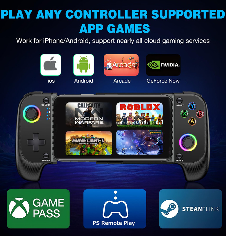 MystNova Wireless Phone Mobile Gaming Controller