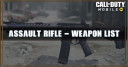 Call of Duty Mobile Assault Rifle Loadout List (2024)