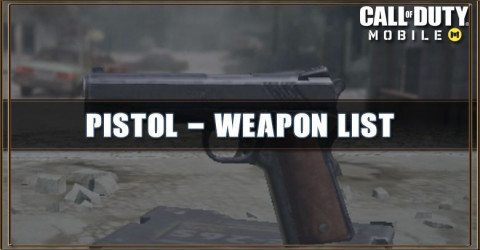 Call of Duty Mobile Pistol - Weapon List