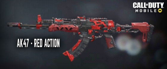 Red Action - AK47 Skin in Call of Duty Mobile.