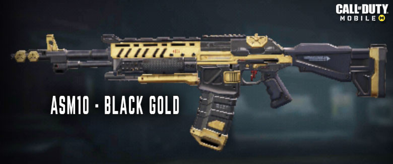 Black Gold ASM10 Skin in Call of Duty Mobile.