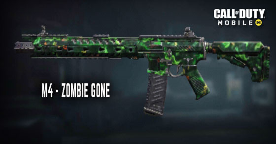 Zombie Gone M4 Skin in Call of Duty Mobile.