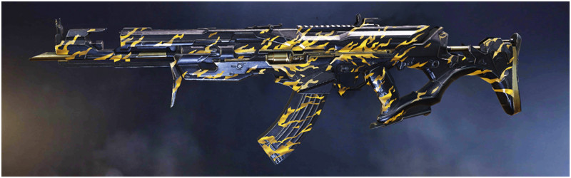 7th Legendary weapons in COD Mobile: AK-47 Wrath Black & Gold.