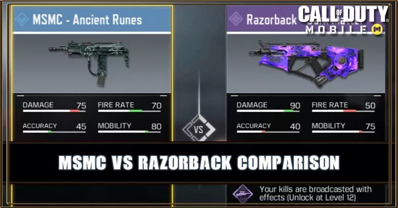 MSMC VS Razorback Comparison