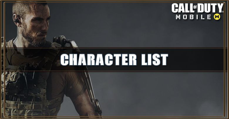 Call of Duty Mobile Characters List