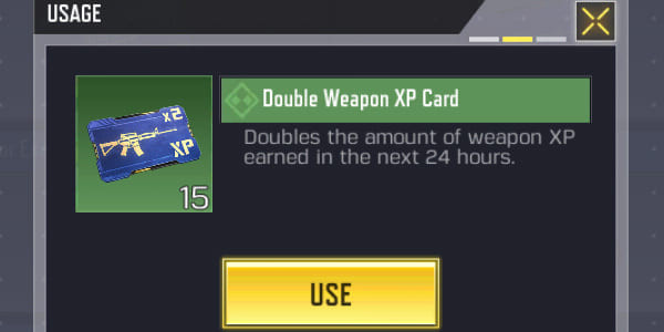 Call of Duty Mobile Common Double Weapon XP Card (Common) - zilliongamer