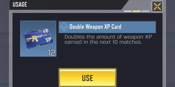 Call of Duty Mobile Rare Double Weapon XP Card (Common) - zilliongamer