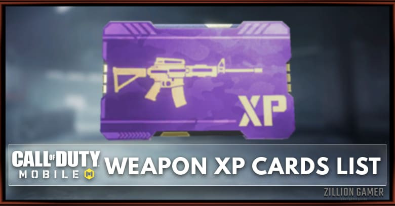 Call of Duty Mobile Weapon XP Card List - Gunsmith Essential