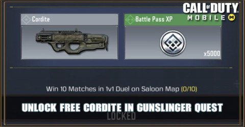Unlock Free Cordite in COD Mobile Gunslinger Seasonal Quest