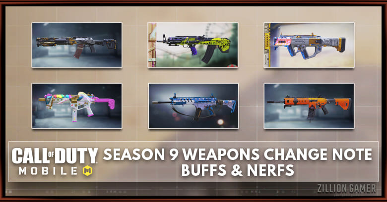 COD Mobile Season 9 Weapons Change Note: Buffs & Nerfs