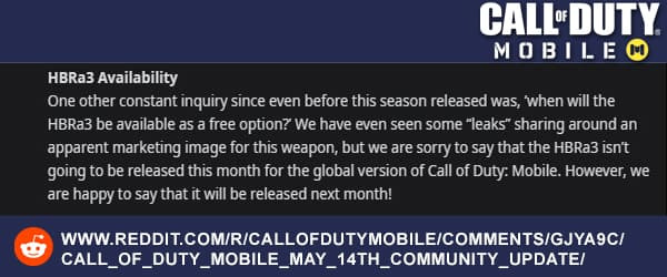 COD Mobile HBRa3 is coming out next month | Call of Duty Mobile - zilliongamer
