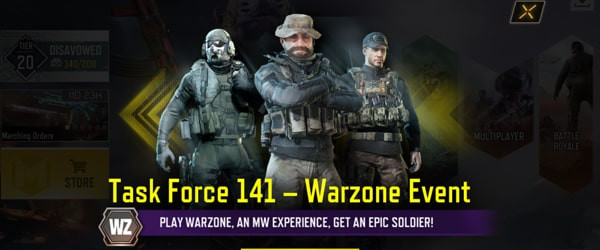 COD Mobile Task Force 141 Warzone Event - Unlock Price, Ghost, or Gaz for free using Warzone coin - zilliongamer