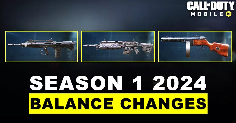 COD Mobile Season 01 2024 Weapon Balance Changes