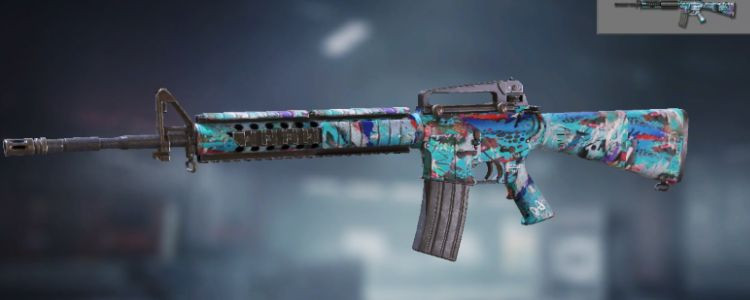 M16 skins Blue Graffiti in Call of Duty Mobile. - zilliongamer