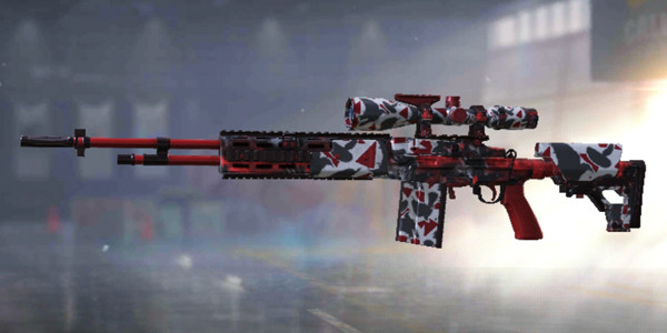 M21 EBR Raven's Red skin in Call of Duty Mobile.