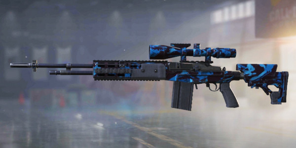 M21 EBR Snow Hare skin in Call of Duty Mobile.