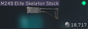 Delta Force Best Attachments: M249 Elite Skeleton Stock - zilliongamer