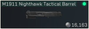 Delta Force Best M1911 Attachment: M1911 Nighthawk Tactical Barrel - zilliongamer