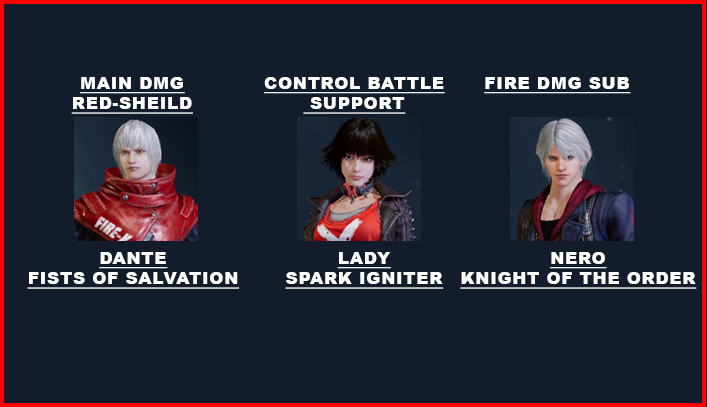Dante Fists of Salvation Team Lineup | Devil May Cry: Peak of Combat