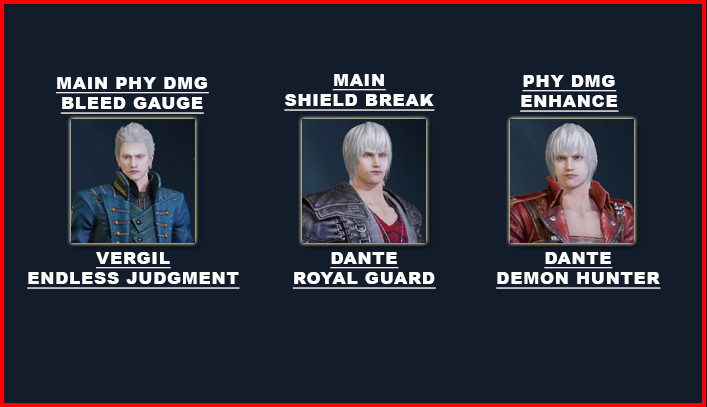 Dante Royal Guard Team LineUp | Devil May Cry: Peak of Combat