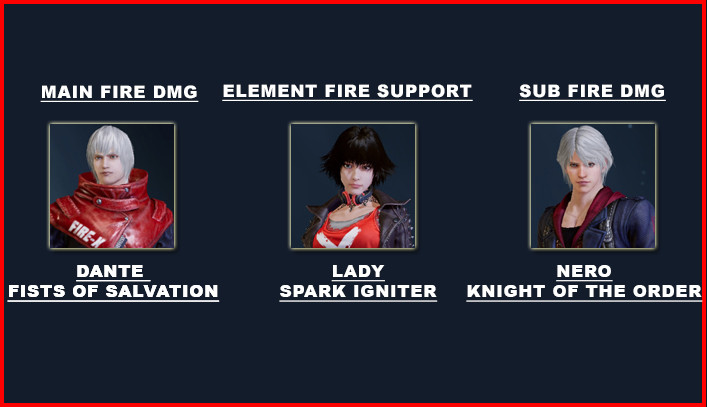 Nero Knight of the Order Team Lineup | Devil May Cry: Peak of Combat
