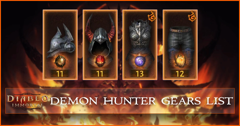 Demon Hunter Gears List - All Legendary Gears