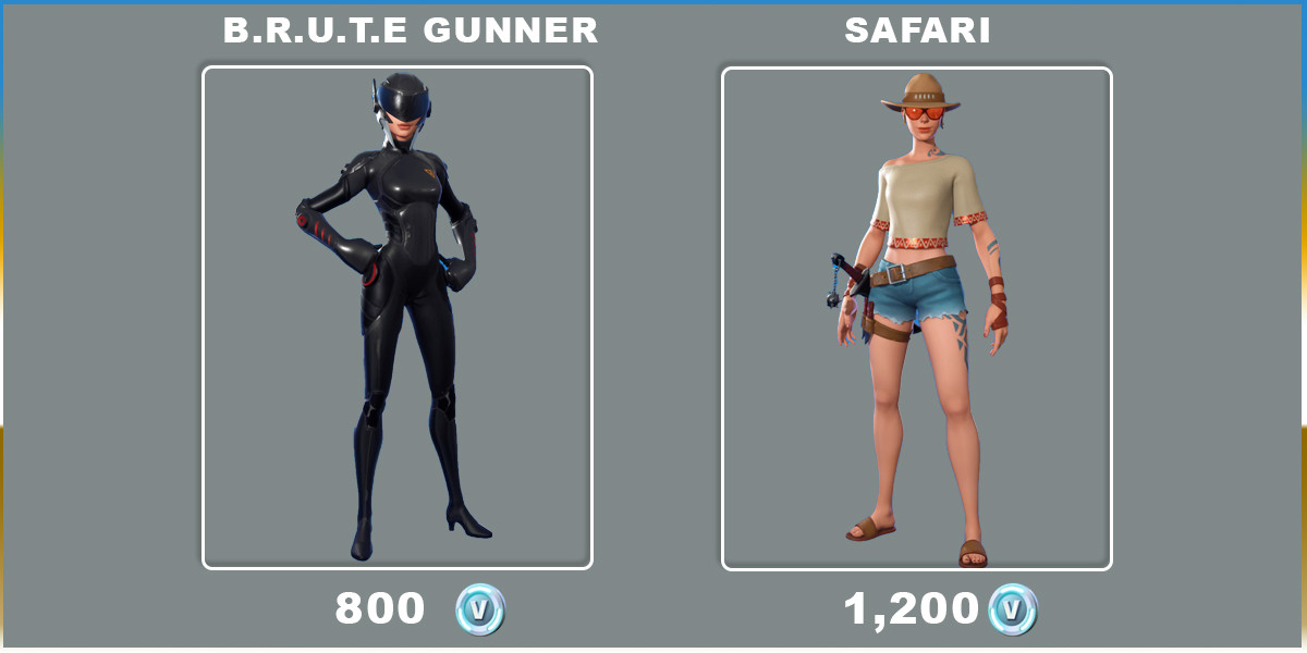 Brute Gunner & Safari Outfit Skins | Fortnite - zilliongamer