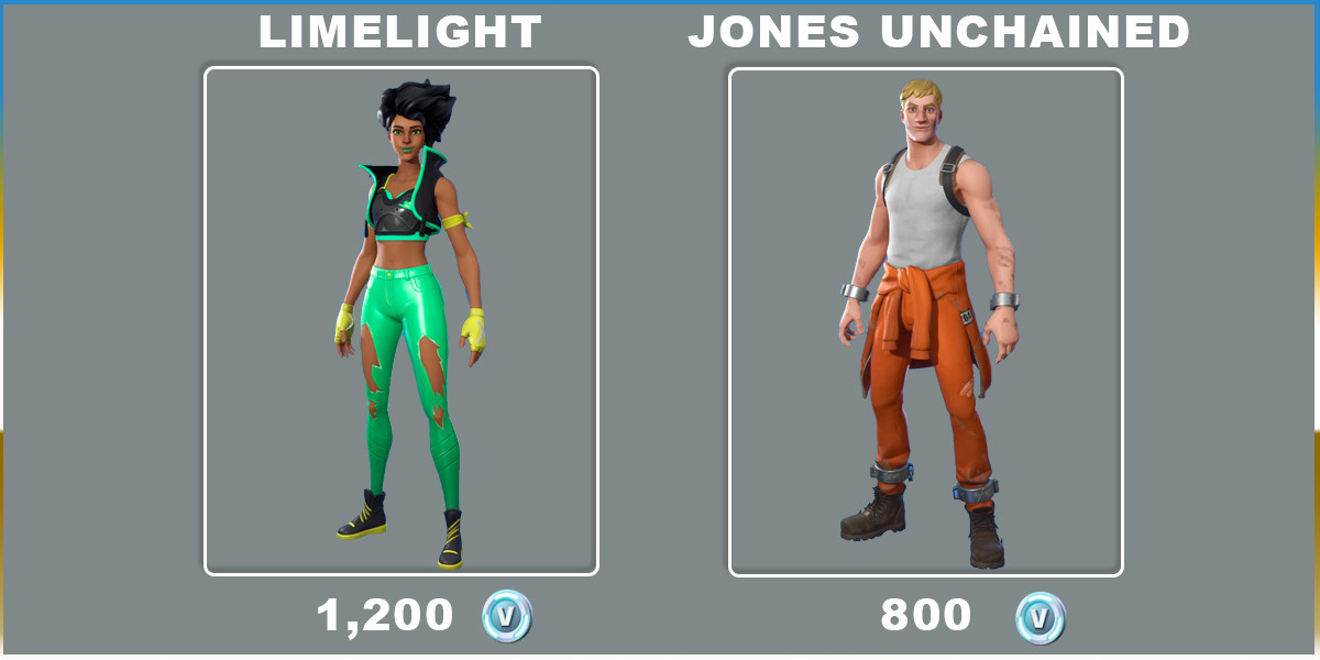 Limelight & Jones Unchained Fortnite Skins - zilliongamer