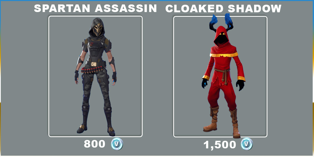 Spartan assassin & Cloaked Shadow Outfit Skins | Fortnite - zilliongamer