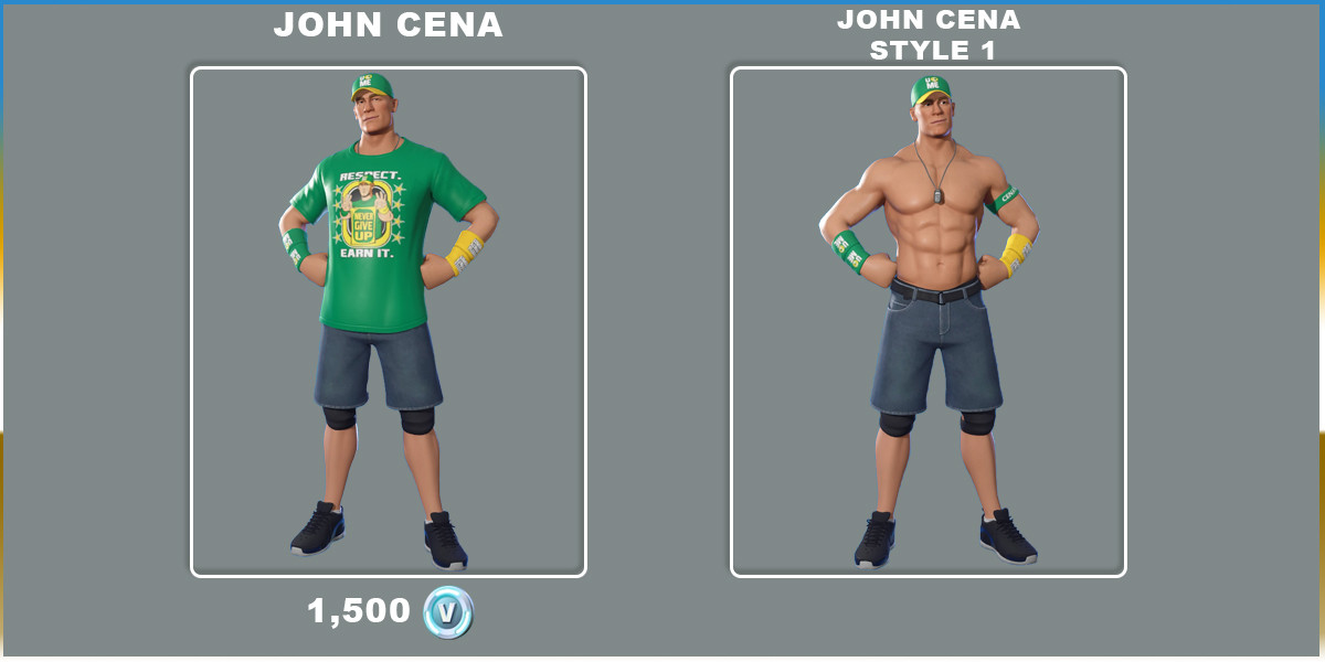 John Cena Outfit Skins | Fortnite - zilliongamer