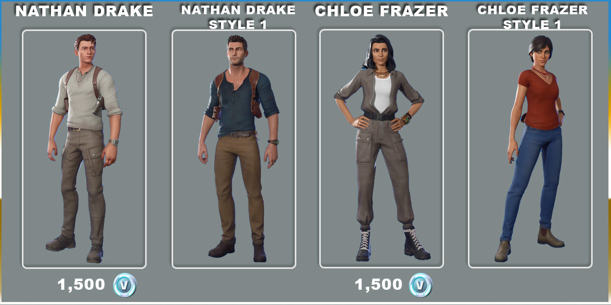 Uncharted Outfit Skins | Fortnite - zilliongamer