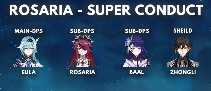 Rosaria Best Superconduct Team Comp | Genshin Impact - zilliongamer