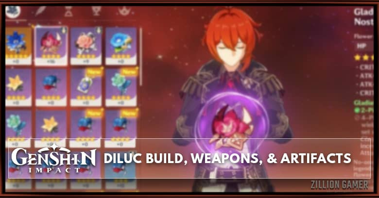 Diluc Build, Weapons, & Artifacts