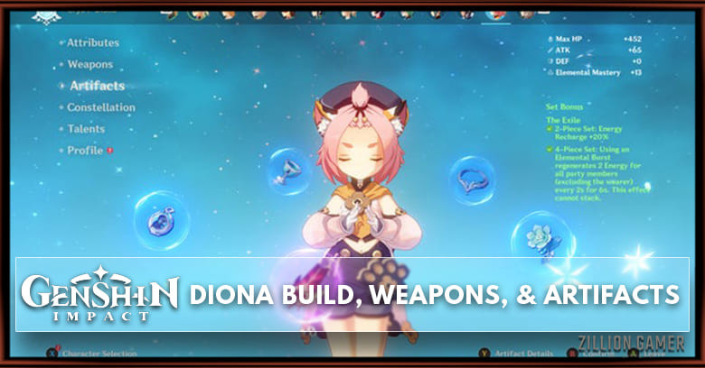 Diona Build, Weapons, & Artifacts