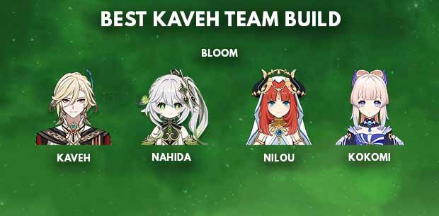 Genshin Impact Kaveh Best Team Build - zilliongamer