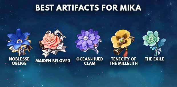 Genshin Impact Mika Best 5 Stars Artifact - zilliongamer