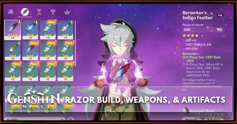 Razor Build, Weapons, & Artifacts