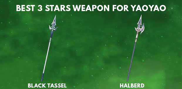 Genshin Impact Yaoyao Best 3 Stars Weapons Polearm - zilliongamer