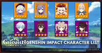 Genshin Impact Characters List - zilliongamer