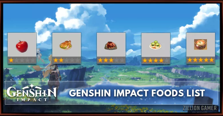 Genshin Impact Foods List - Consumable Items