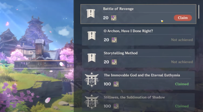 Genshin Impact World Quest: Battle of Revenge Rewards - zilliongamer