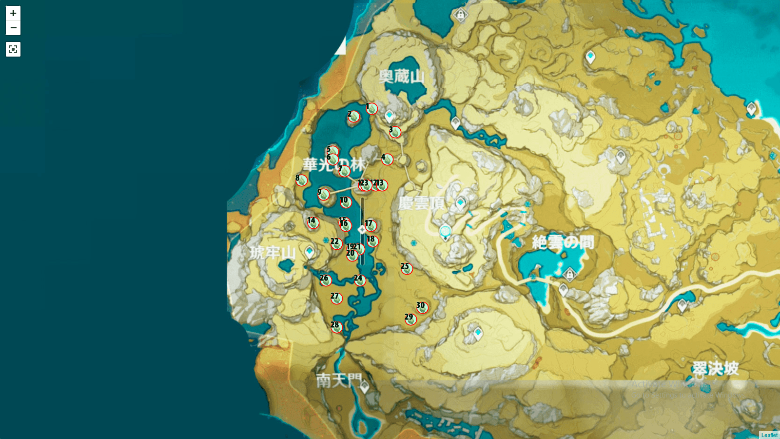 Genshin Impact Moonchase Location Map