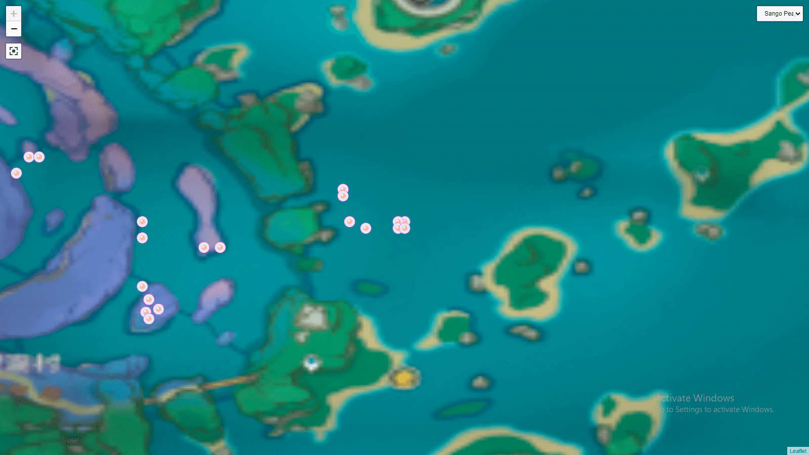 Genshin Impact Specialty : Sango Pearl Location Interactive Map - ziiliongamer