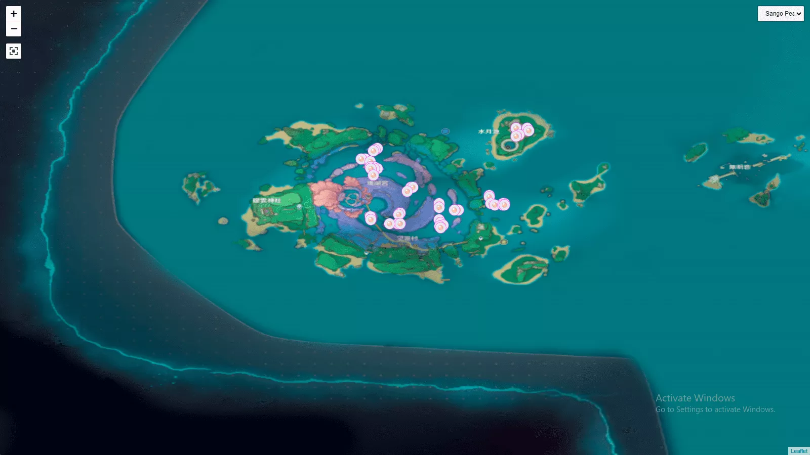 Genshin Impact Specialty : Sango Pearl Location Interactive Map - ziiliongamer