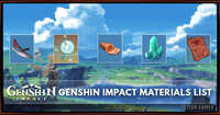 Genshin Impact Materials List - zilliongamer