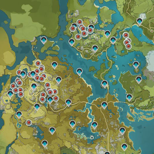 Genshin Impact Mondstadt Specialties Map