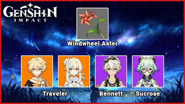 Windwheel Aster Characters