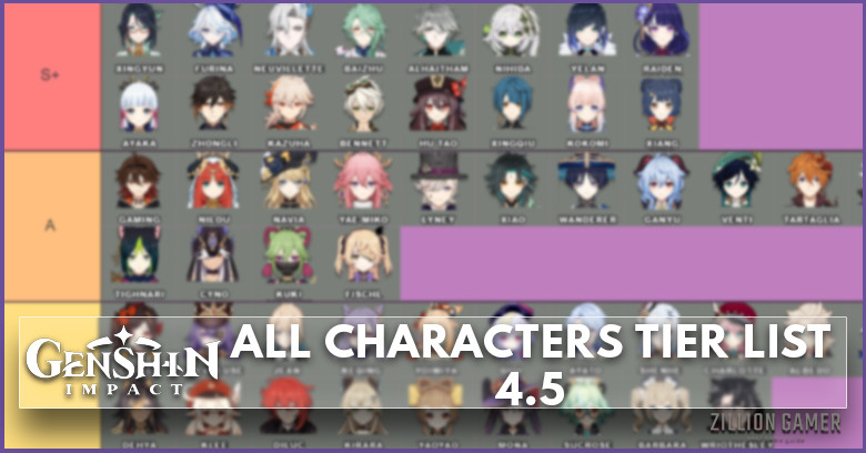 Genshin Impact All Characters Tier List 4.5