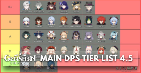 Genshin Impact Main DPS Tier List 4.5 Genshin Impact Main DPS Tier List 4.5
